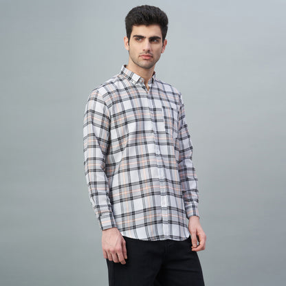 Men's Checks 100% Cotton Regular Fit Casual Shirts