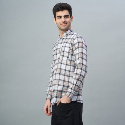 Men's Checks 100% Cotton Regular Fit Casual Shirts