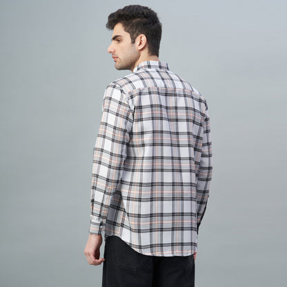 Men's Checks 100% Cotton Regular Fit Casual Shirts