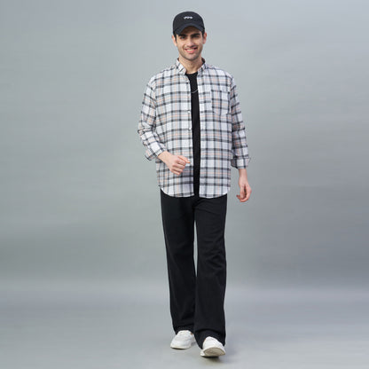 Men's Checks 100% Cotton Regular Fit Casual Shirts