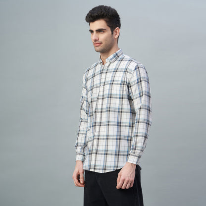 Men's Checks 100% Cotton Regular Fit Casual Shirts