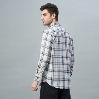Men's Checks 100% Cotton Regular Fit Casual Shirts