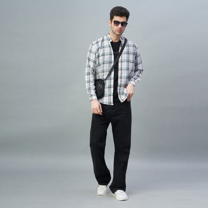 Men's Checks 100% Cotton Regular Fit Casual Shirts