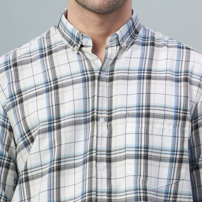 Men's Checks 100% Cotton Regular Fit Casual Shirts