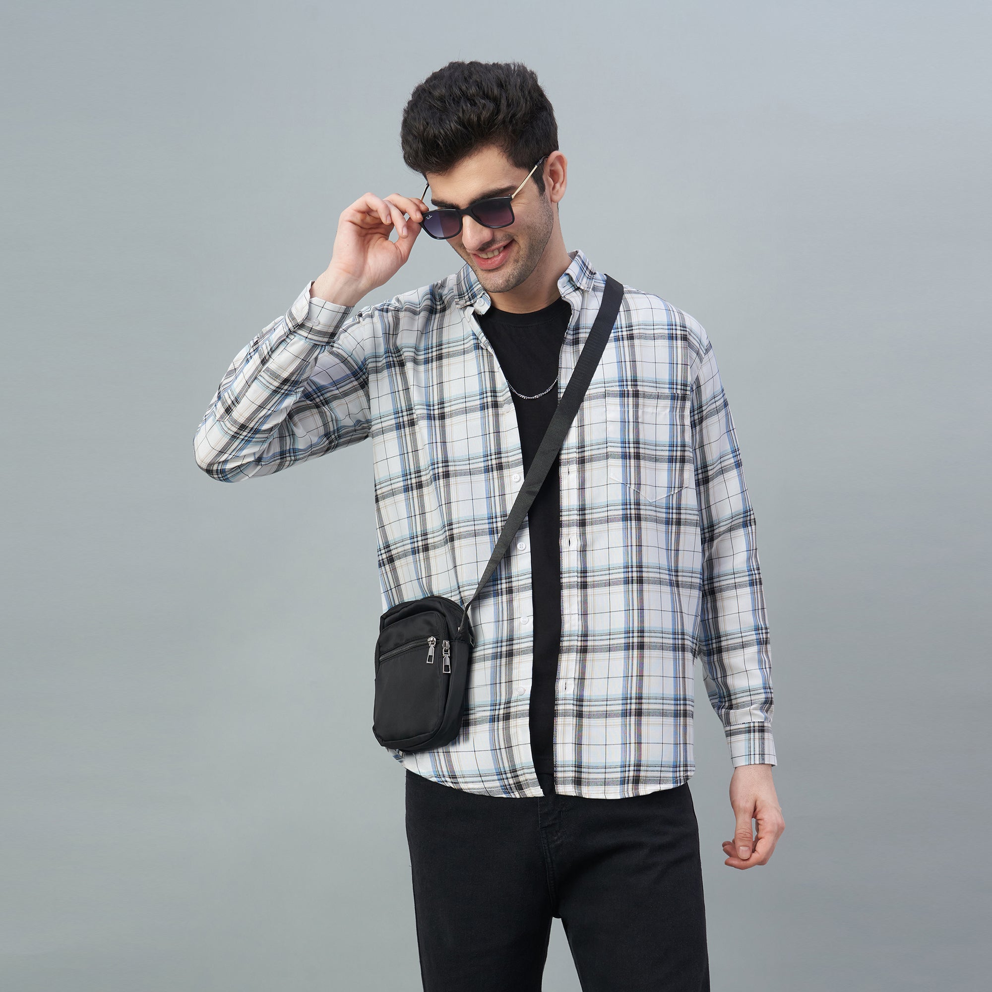 Men's Checks 100% Cotton Regular Fit Casual Shirts