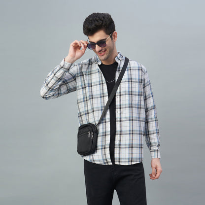 Men's Checks 100% Cotton Regular Fit Casual Shirts