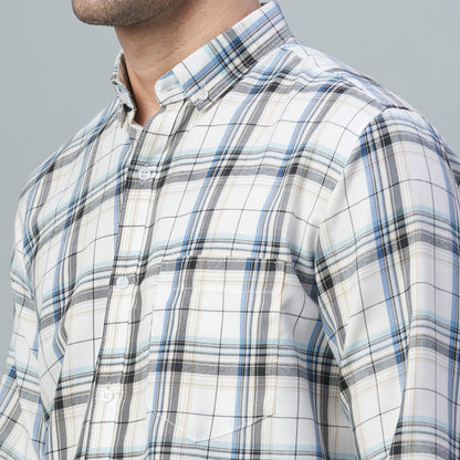 Men's Checks 100% Cotton Regular Fit Casual Shirts