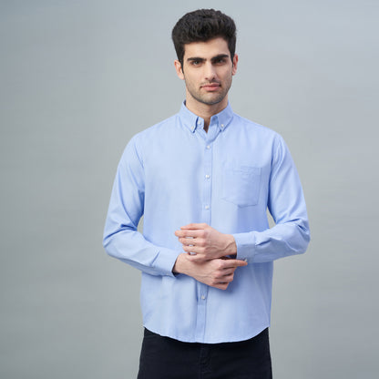 Men's Lavender Plain 100% Oxford Cotton Shirt