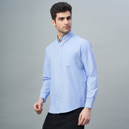 Men's Lavender Plain 100% Oxford Cotton Shirt