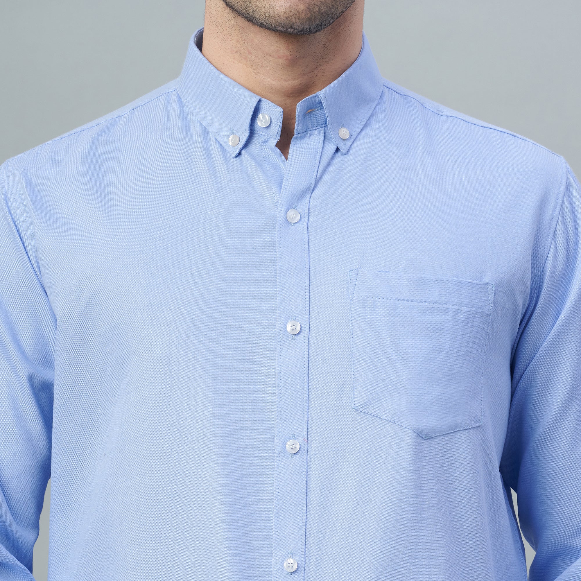 Men's Lavender Plain 100% Oxford Cotton Shirt