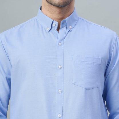 Men's Lavender Plain 100% Oxford Cotton Shirt