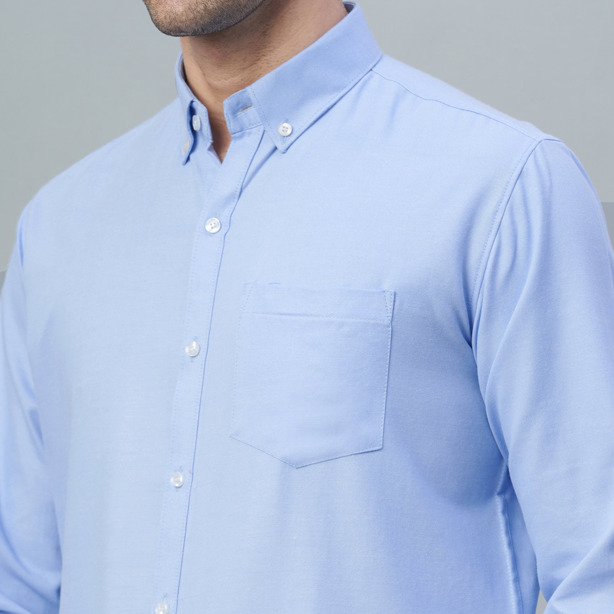 Men's Lavender Plain 100% Oxford Cotton Shirt