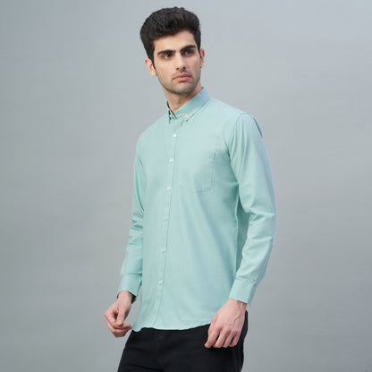 Men's Lavender Plain 100% Oxford Cotton Shirt