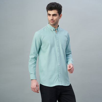 Men's Lavender Plain 100% Oxford Cotton Shirt