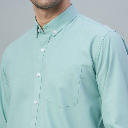 Men's Lavender Plain 100% Oxford Cotton Shirt