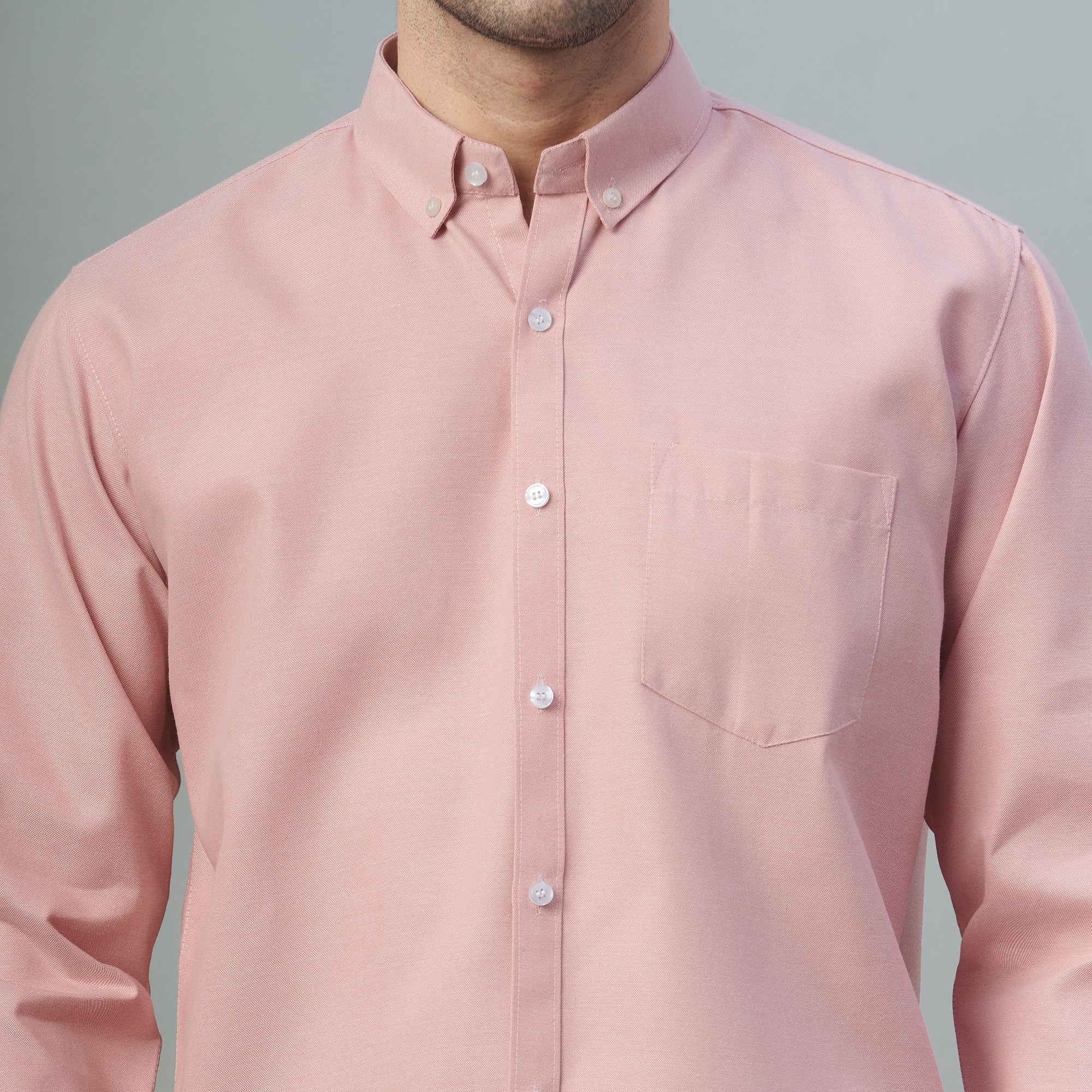 Men's Lavender Plain 100% Oxford Cotton Shirt