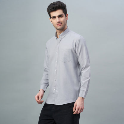 Men's Lavender Plain 100% Oxford Cotton Shirt