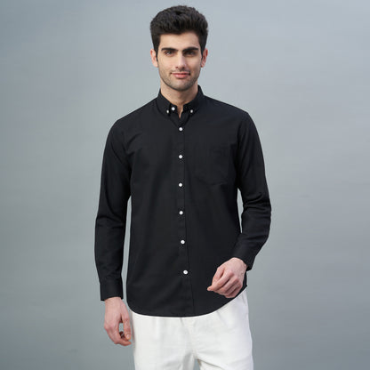 Men's Lavender Plain 100% Oxford Cotton Shirt