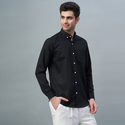 Men's Lavender Plain 100% Oxford Cotton Shirt