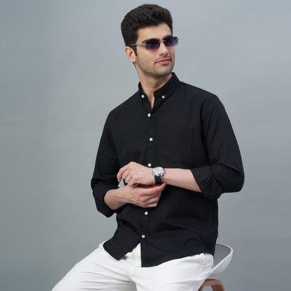 Men's Lavender Plain 100% Oxford Cotton Shirt