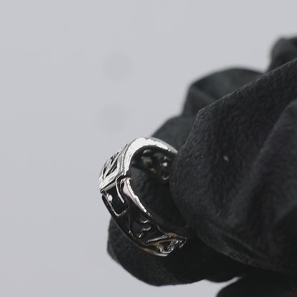 Men's 925 Sterling Silver Stylish Heart Huggie Hoop