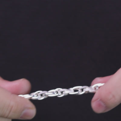 Textured Oval Link Bracelet