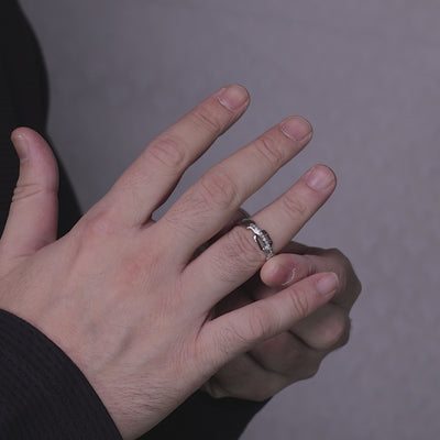Emperor Style Sterling Silver Ring Finger Ring for Men