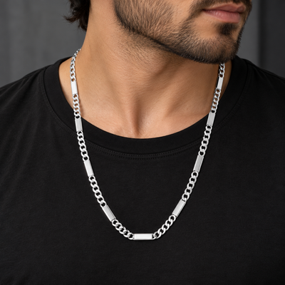 Swoke 925 Sterling Silver Corrup Chain - Angle 4 - 925 Sterling Silver for Men